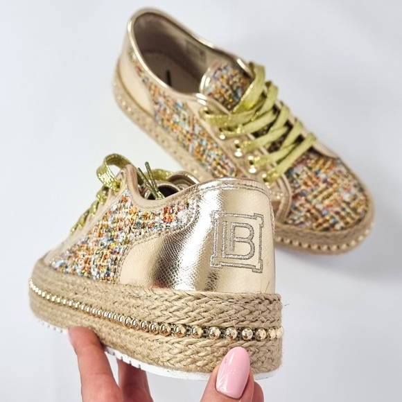 Laura Biagiotti fantasy Tweed sneakers 10/40 - Picture 3 of 4